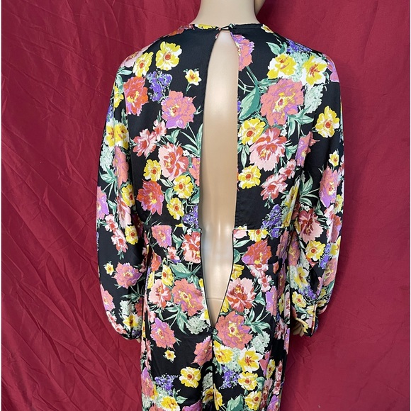 Pattern by Lush Long Sleeve Floral One Piece Wide Leg Jumpsuit Large - Picture 8 of 9